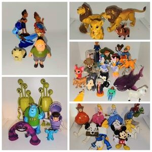 large lot of Disney mini figures Lion King Monsters Inc and many more